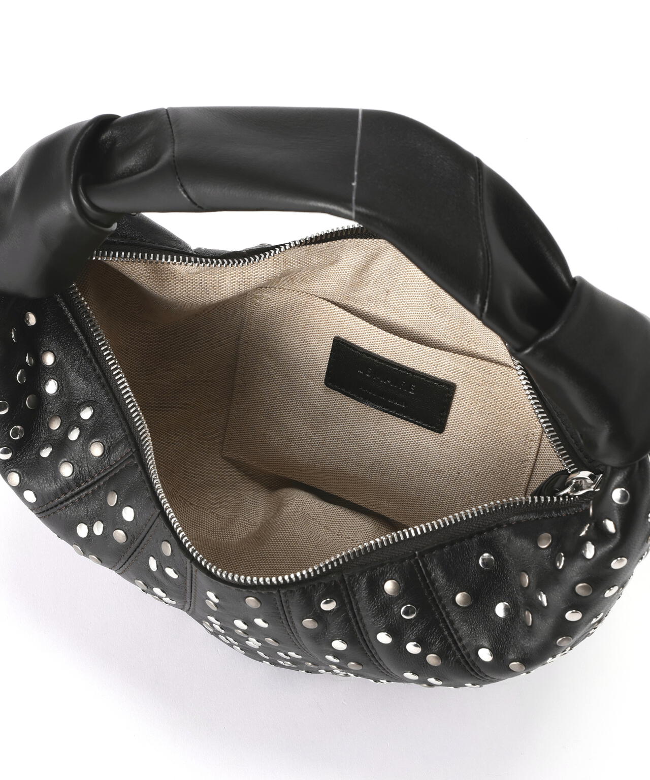 LEMAIRE / STUDS DOTS MINI FORTUNE CROISSANT BI GALVA