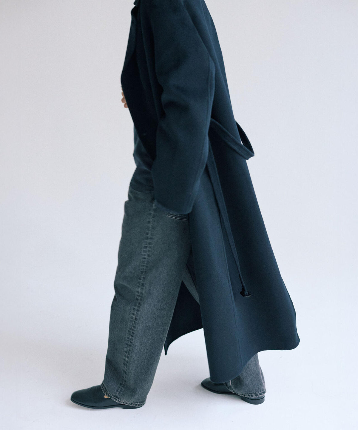 STUDIO NICHOLSON / DOUBLE FACED WOOL DB COAT