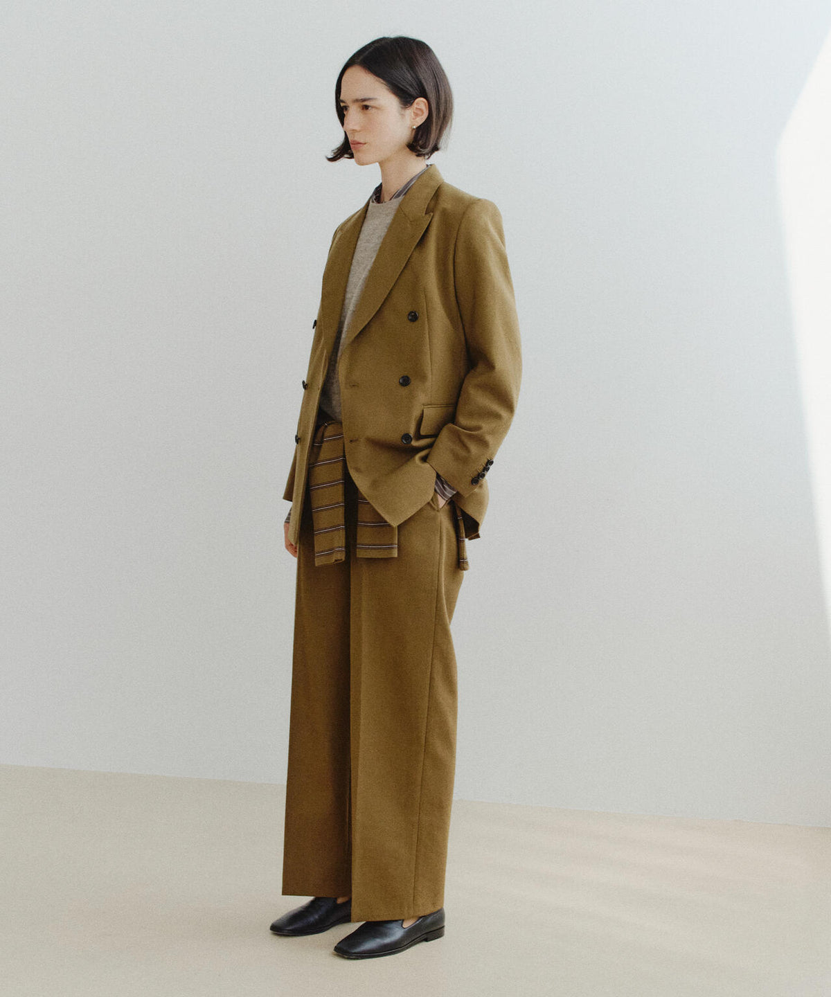 blurhms / WOOL GABARDINE DOUBLE-BREASTED JACKET