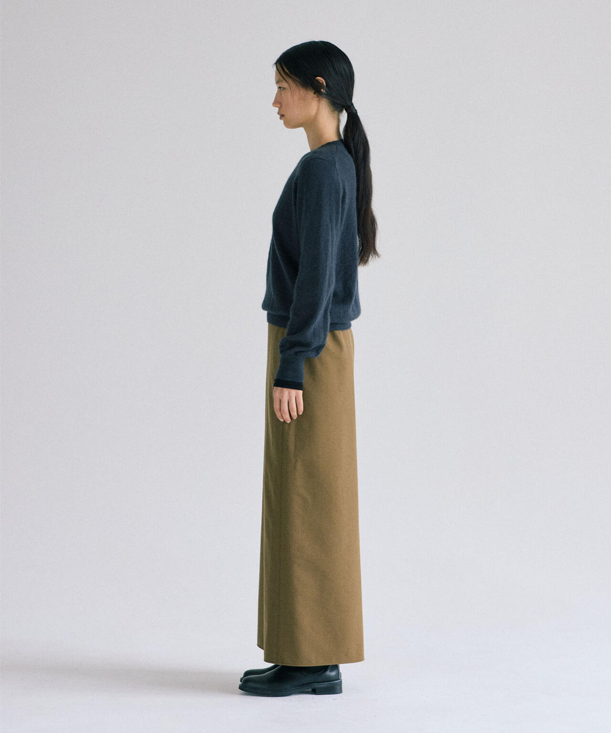 blurhms / WOOL GABARDINE WRAP BELTED SKIRT