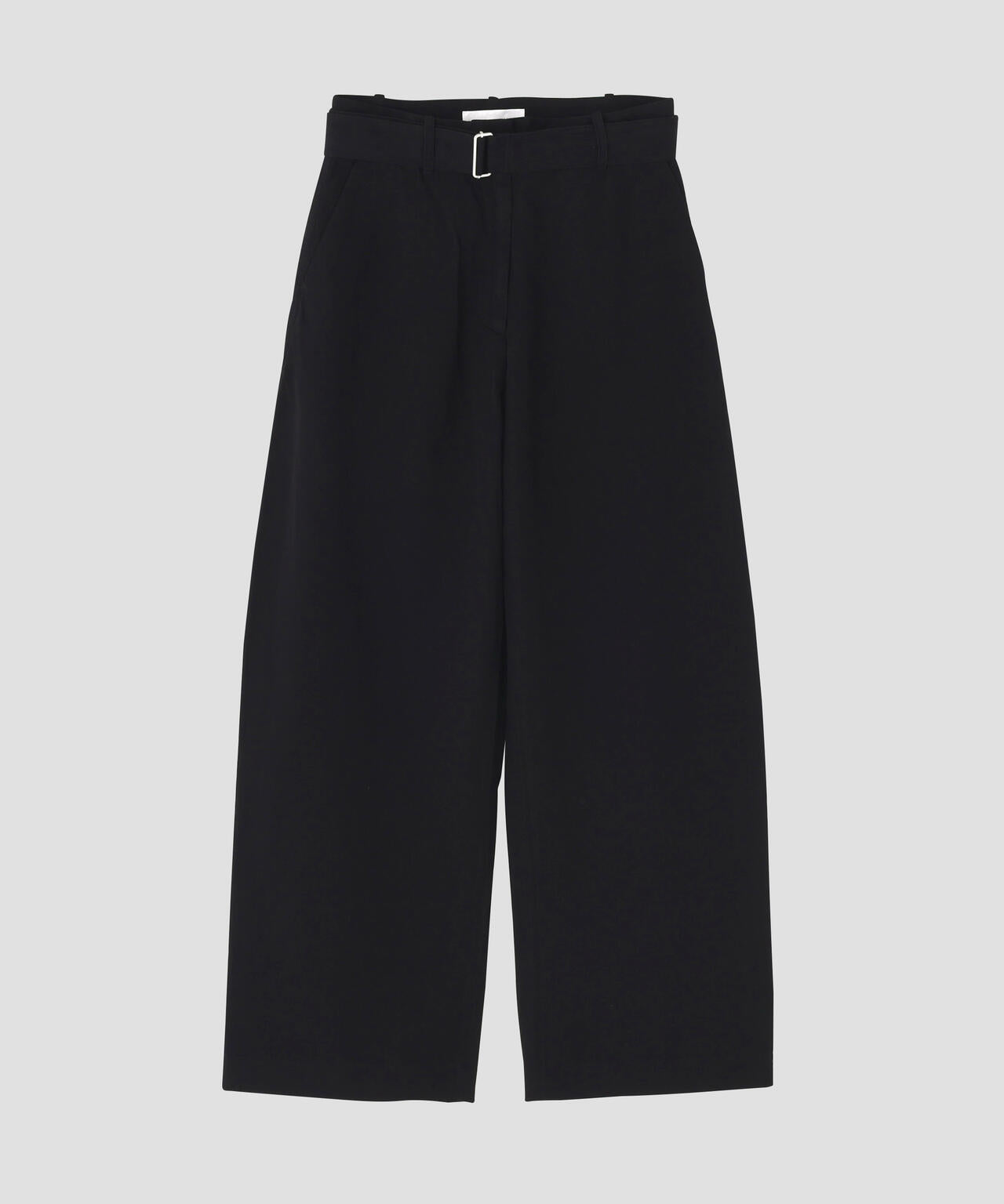 STUDIO NICHOLSON / GARMENT DYED LINEN BELTED ROUND LEG PANT WOMEN