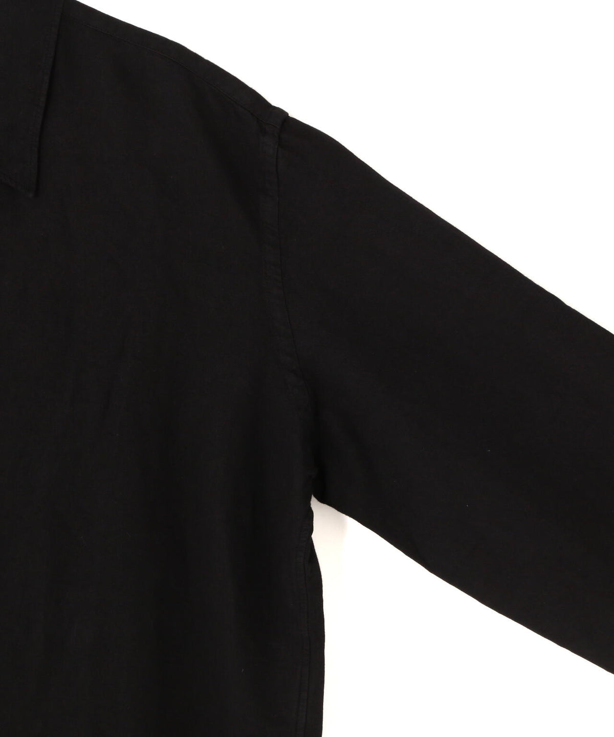 STUDIO NICHOLSON / GARMENT DYED LINEN CASUAL LONG SLEEVE SHIRT