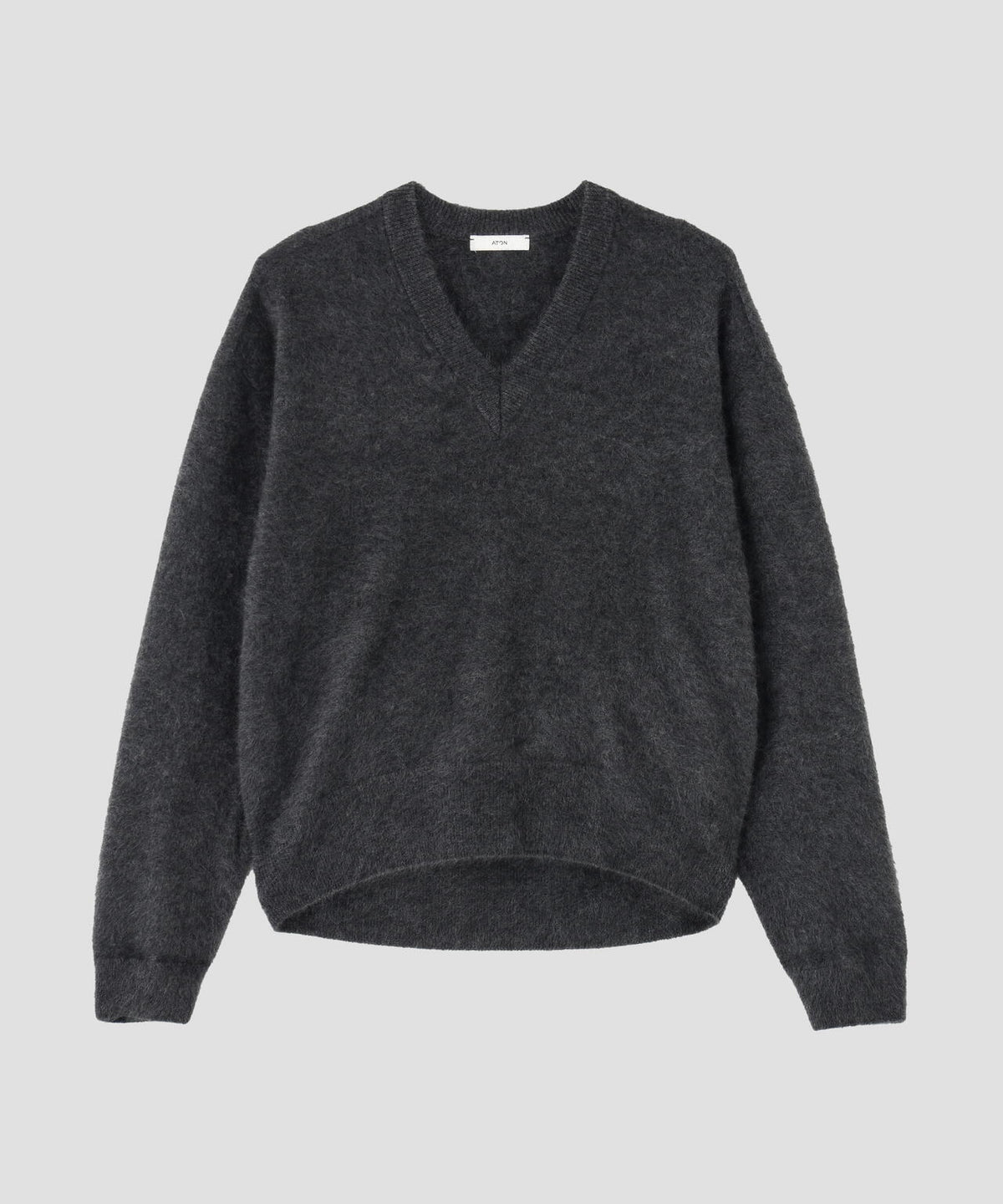 ATON / ROYAL CASHMERE FUR V NECK SWEATER