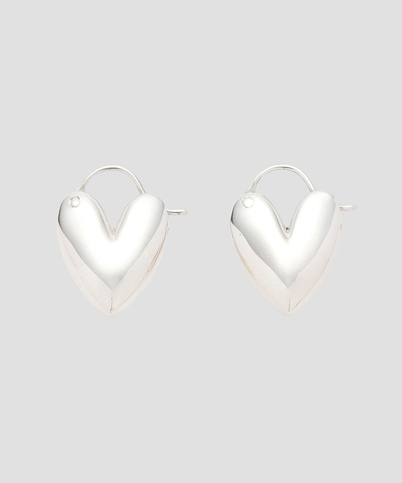 R.ALAGAN / TINY PUFFY HEART HOOPS