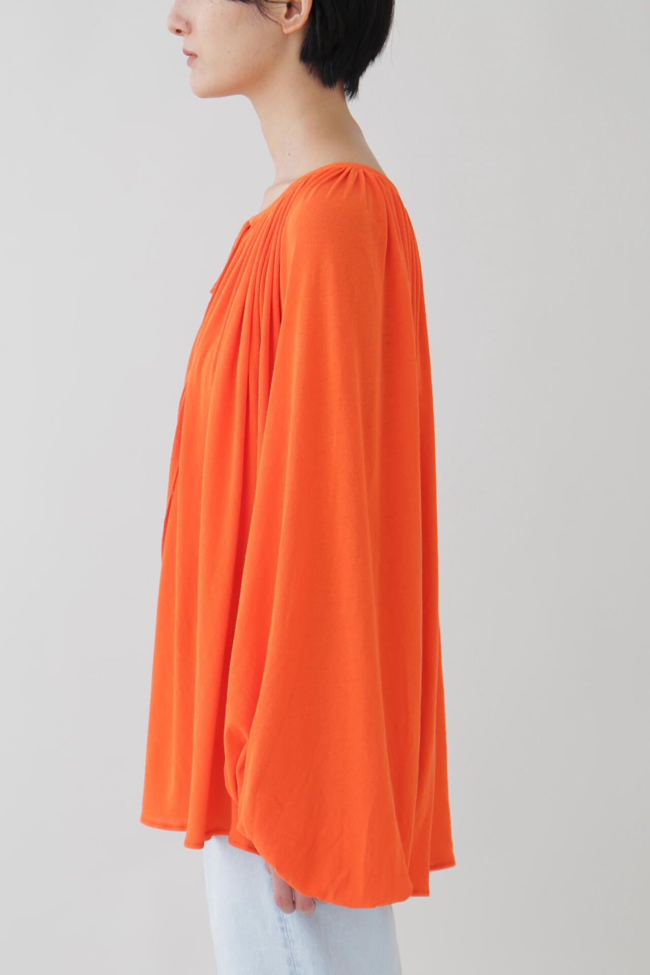 YLEVE / COTTON LINEN SHEER JERSEY PEASANT BL