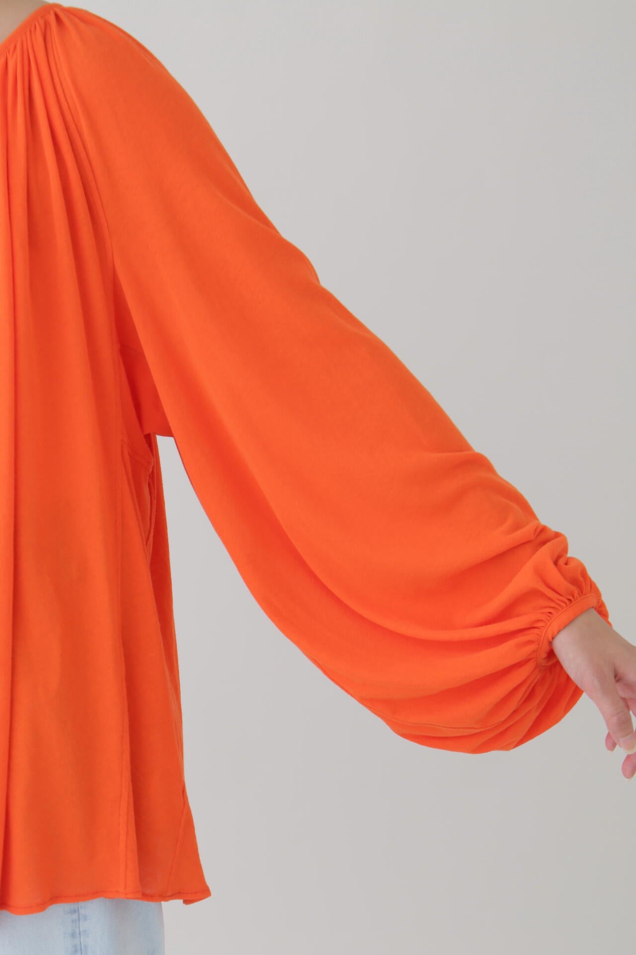YLEVE / COTTON LINEN SHEER JERSEY PEASANT BL