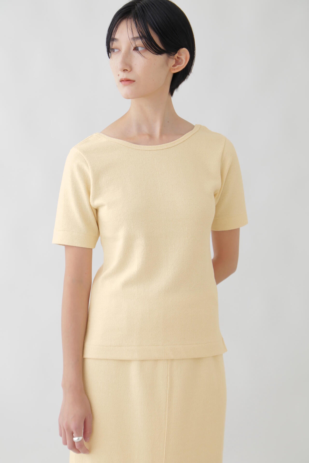 YLEVE / HIGH TWIST BOUCLE JERSEY P/O