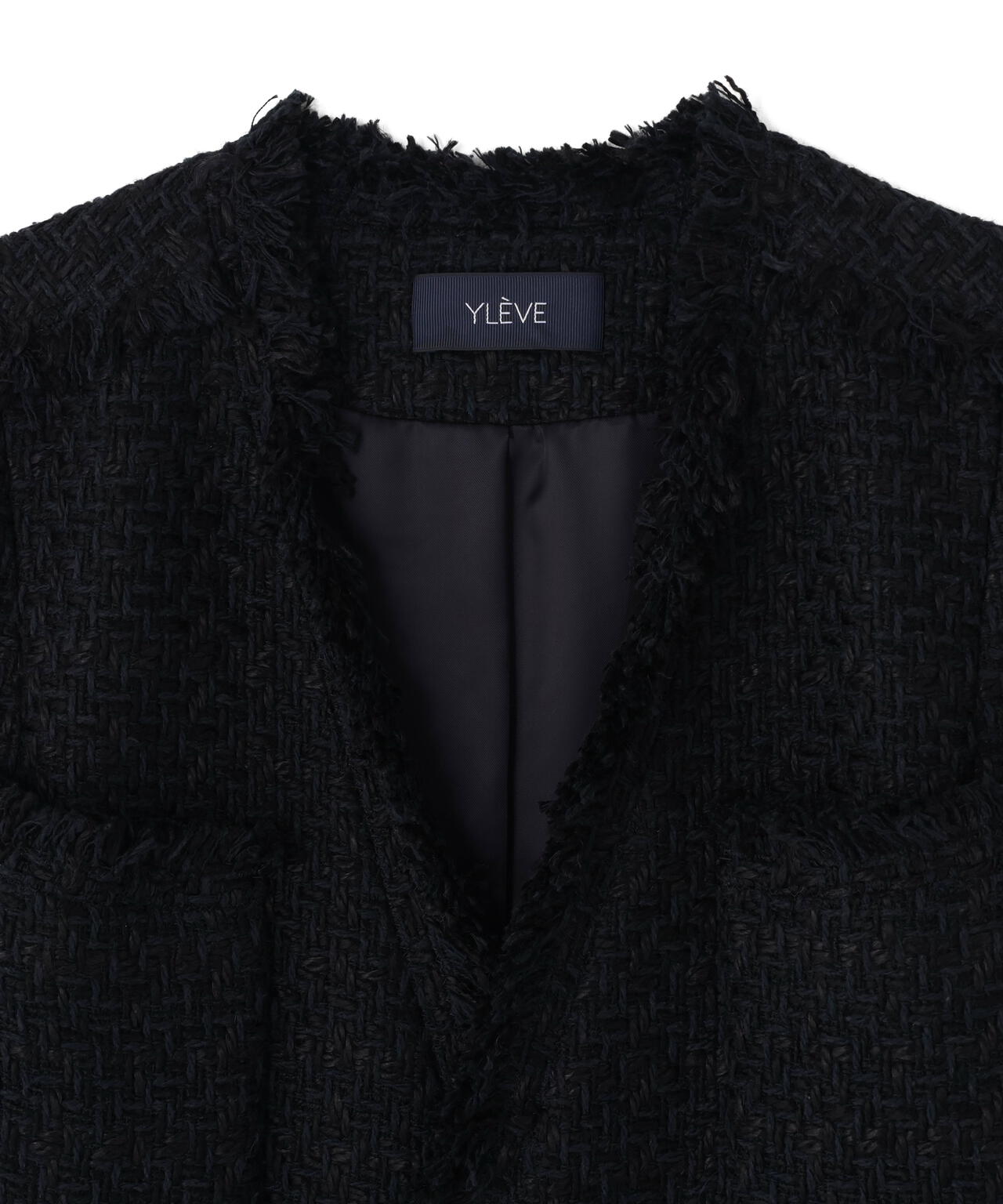 YLEVE / COTTON LINEN TWEED NO SLEEVE JACKET