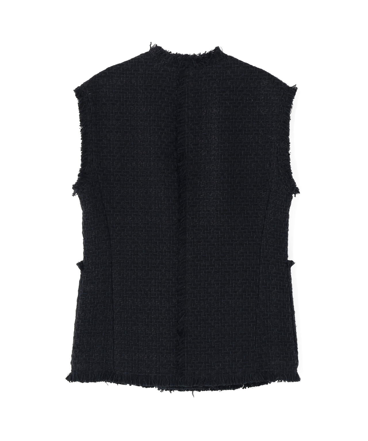 YLEVE / COTTON LINEN TWEED NO SLEEVE JACKET