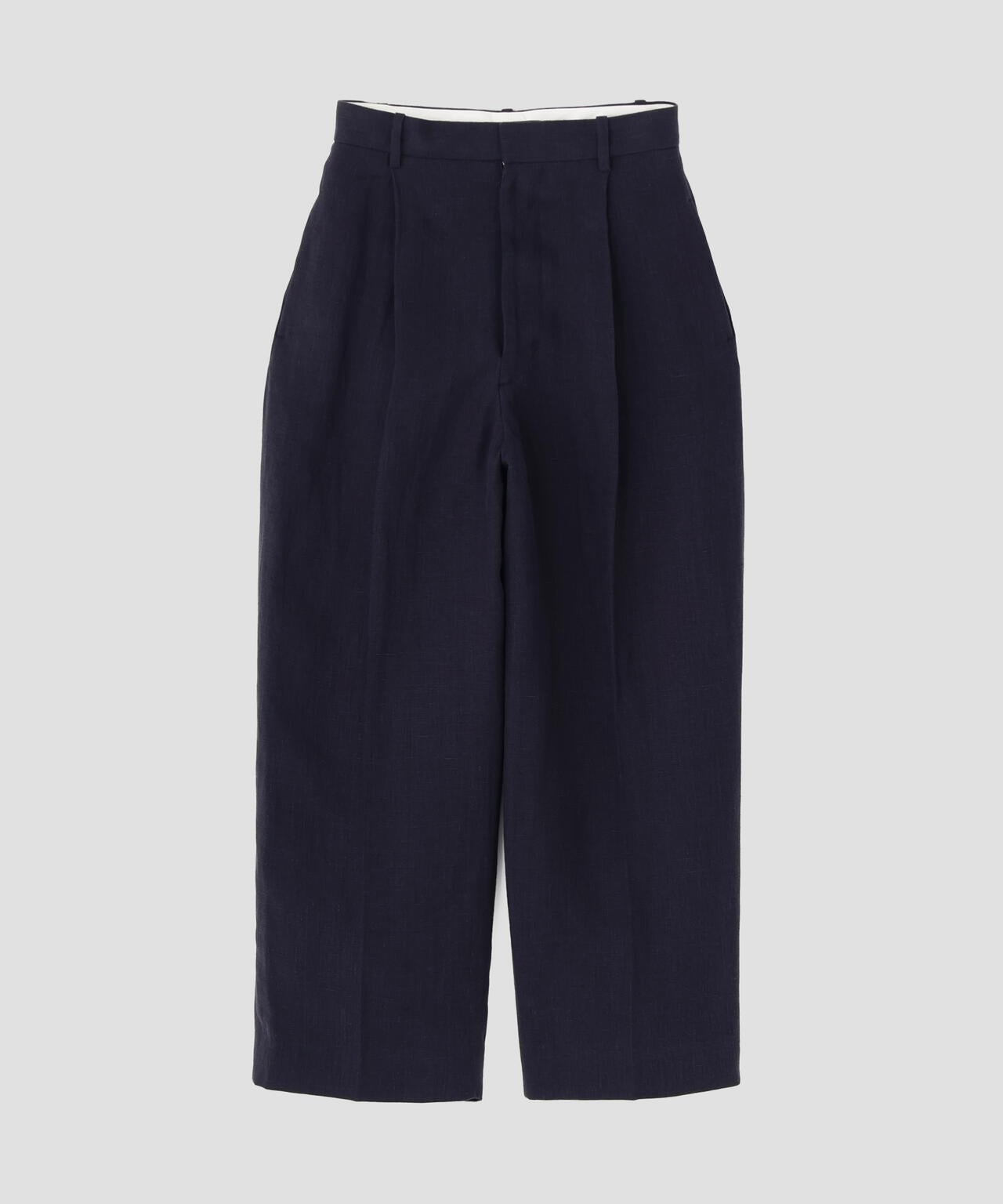 YLEVE / LINEN DOUBLE CLOTH TROUSERS