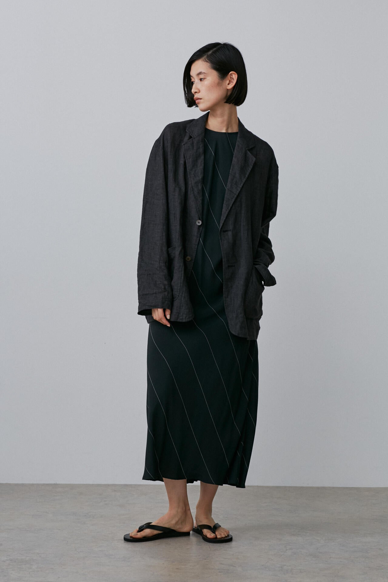 YLEVE / RAYON ACETATE STRIPE OP