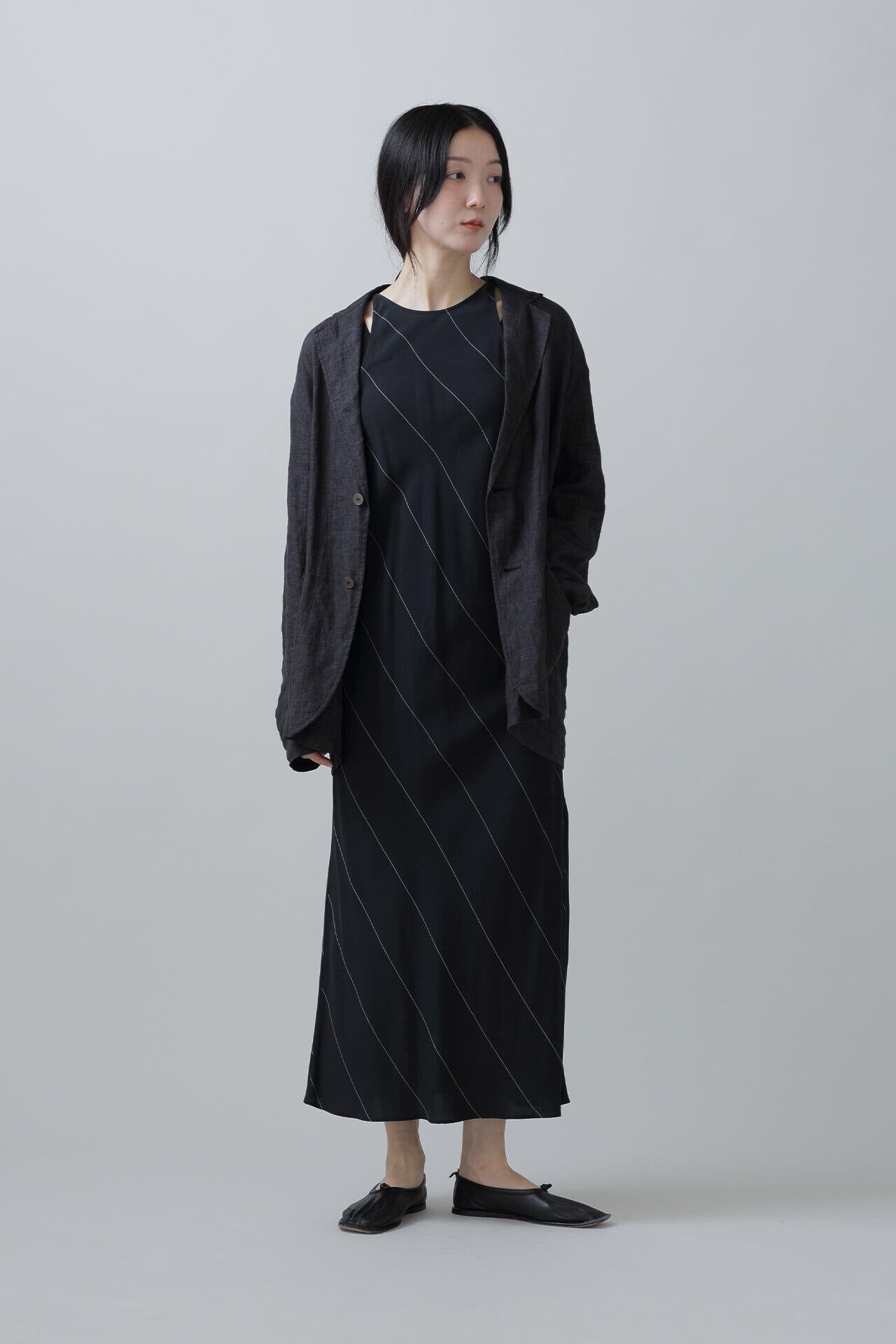 YLEVE / RAYON ACETATE STRIPE OP