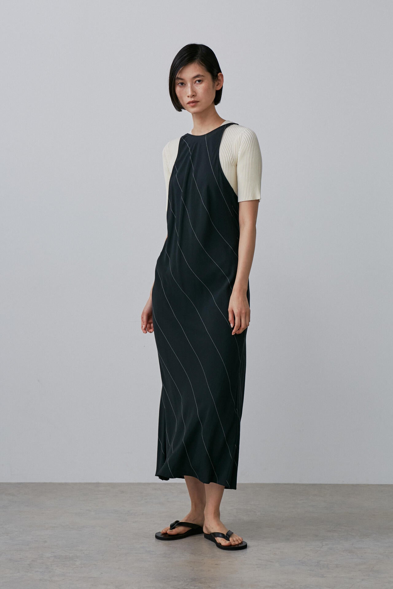 YLEVE / RAYON ACETATE STRIPE OP