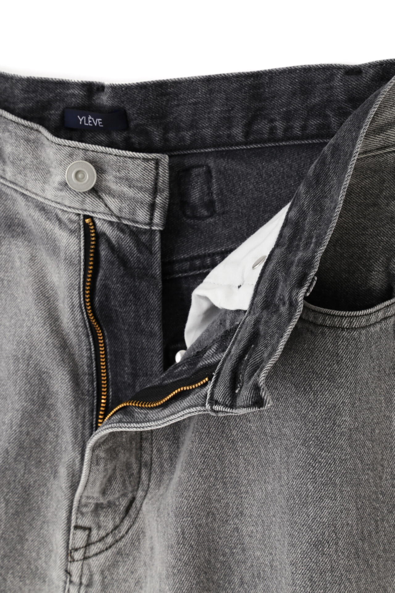 YLEVE / 13.5oz DENIM HIGH WAIST WIDE FADE