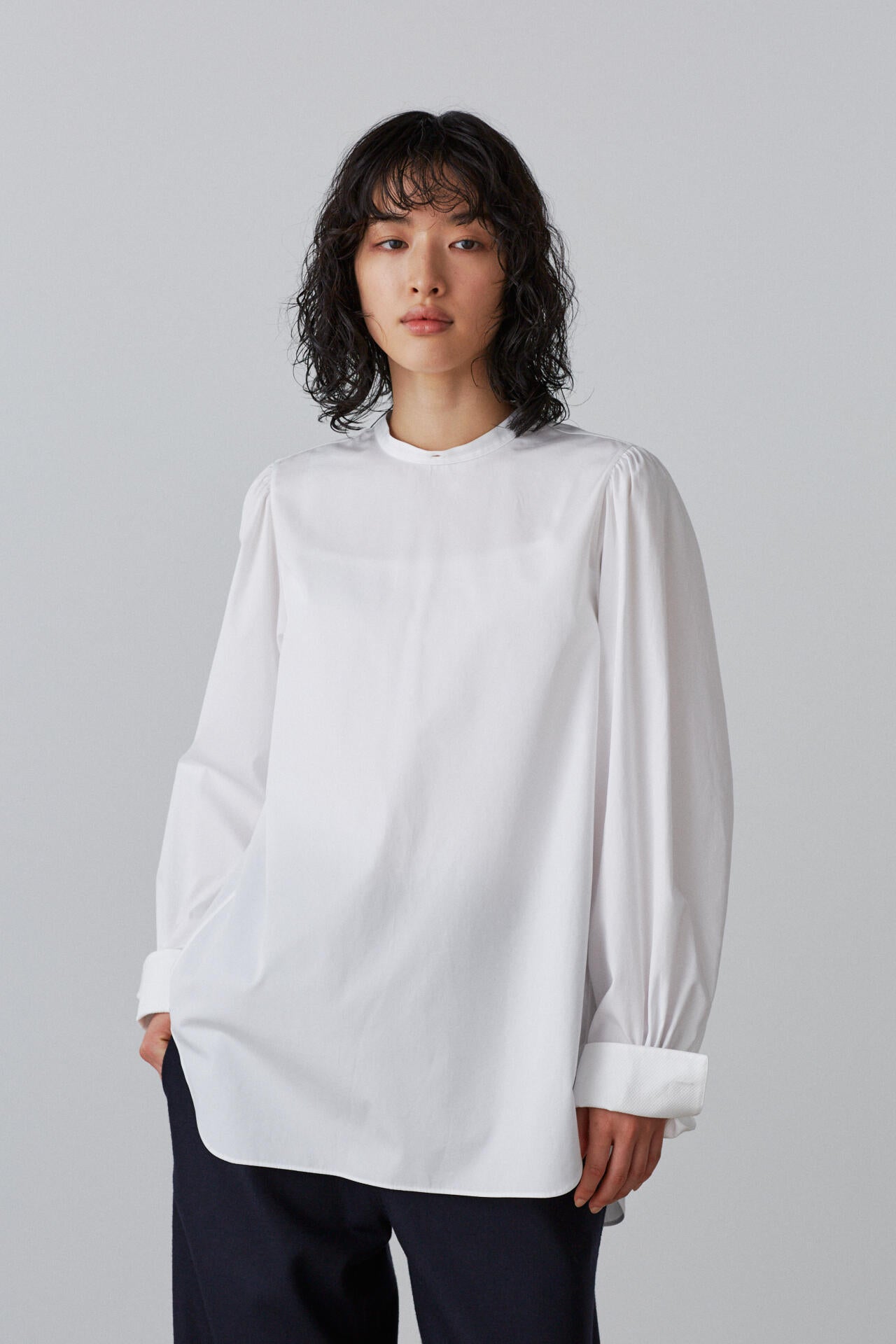 BOURRIENNE × YLEVE / SUPIMA COTTON TYPEWRITER BL / HEN