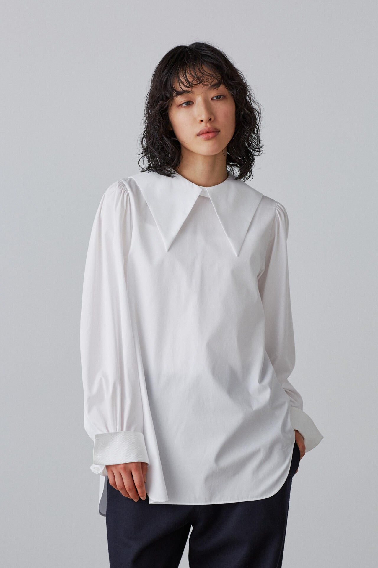 BOURRIENNE × YLEVE / SUPIMA COTTON TYPEWRITER BL / HEN