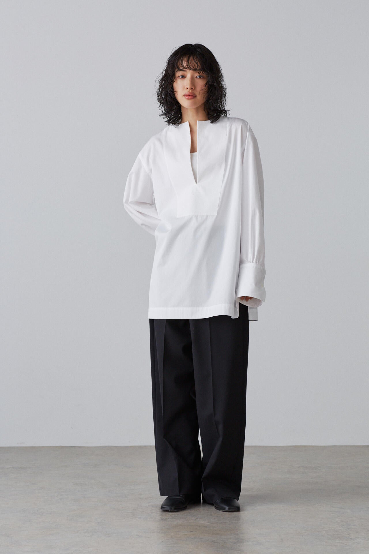 BOURRIENNE × YLEVE / SUPIMA COTTON TYPEWRITER LONG SH / KAN
