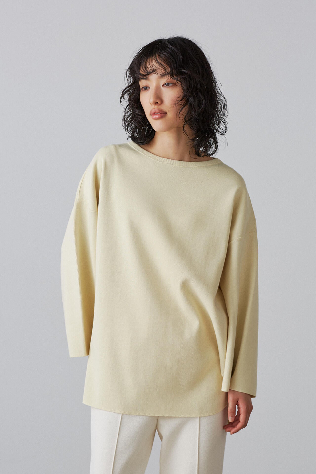 YLEVE / COTTON RIB PULLOVER BIG