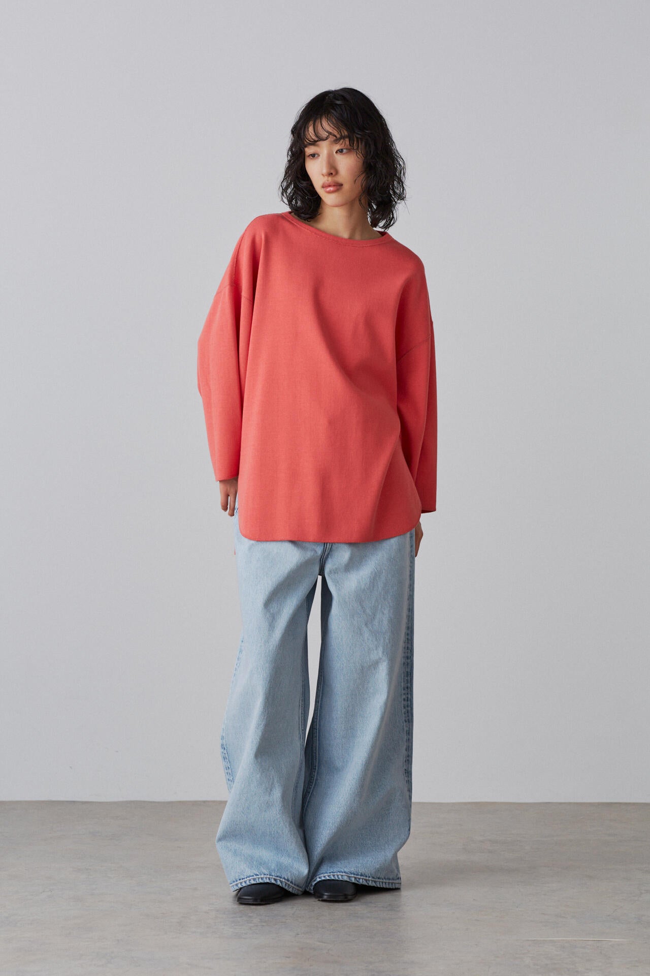 YLEVE / COTTON RIB PULLOVER BIG