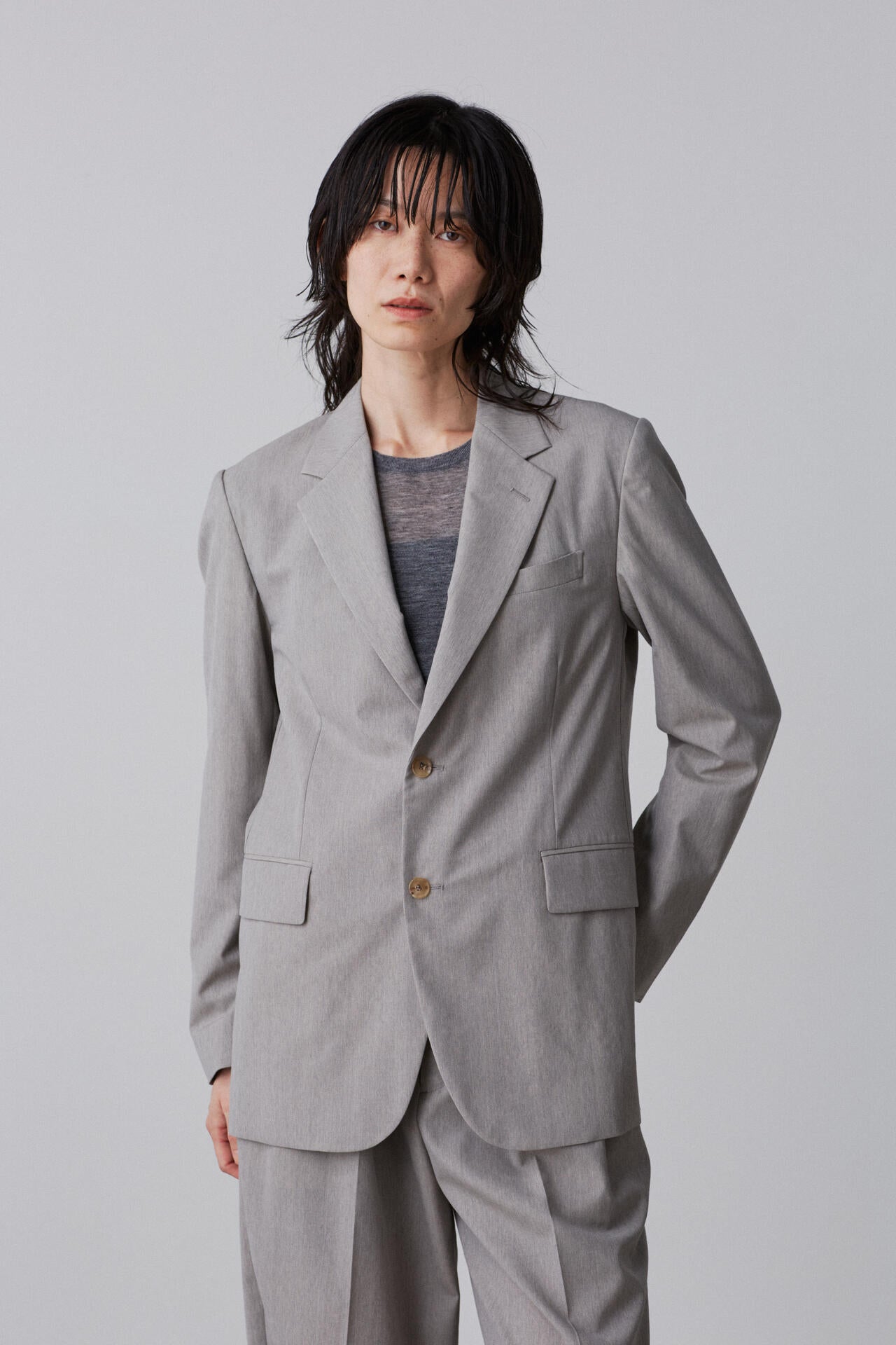 YLEVE / WOOL CHAMBRAY JACKET