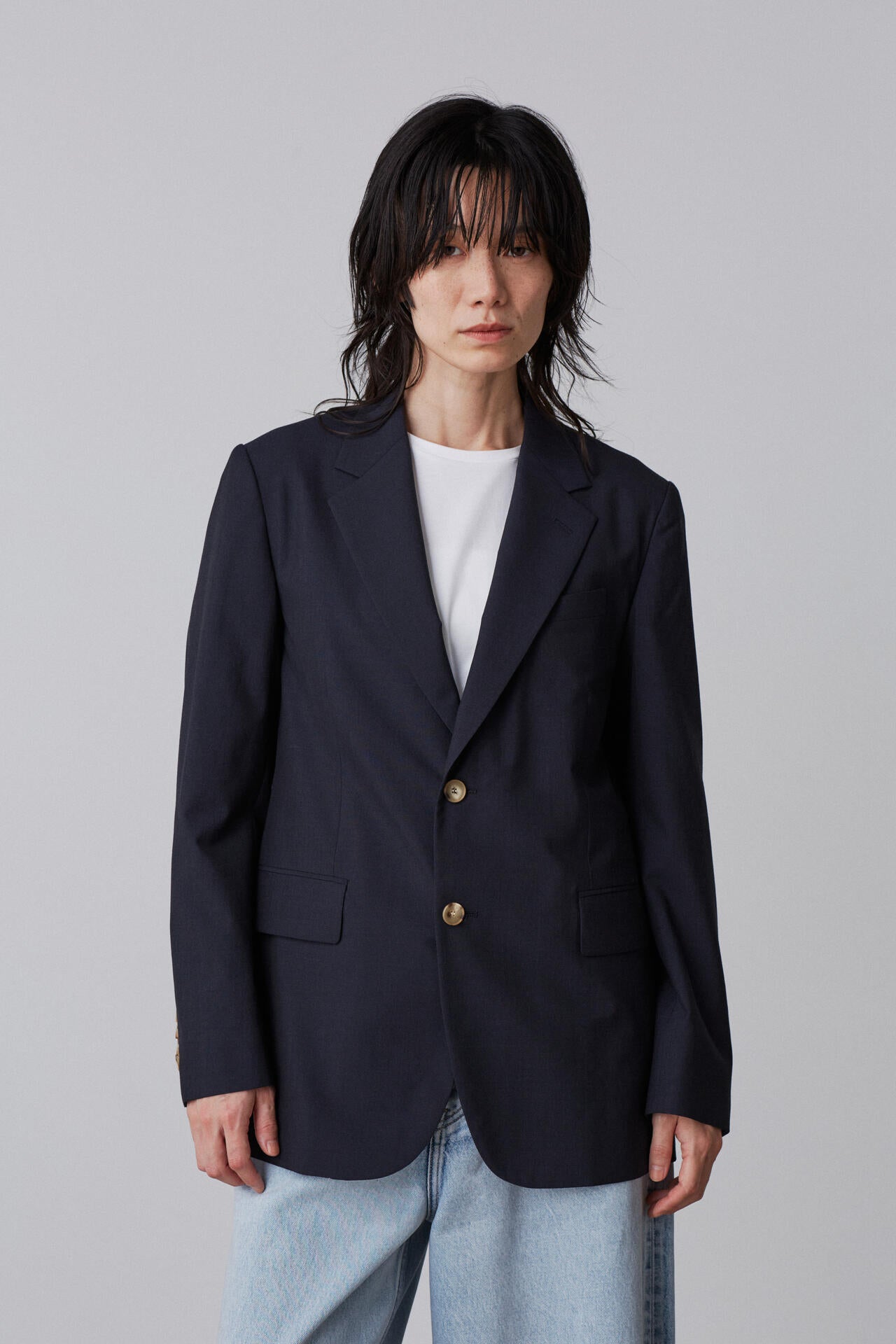 YLEVE / WOOL CHAMBRAY JACKET
