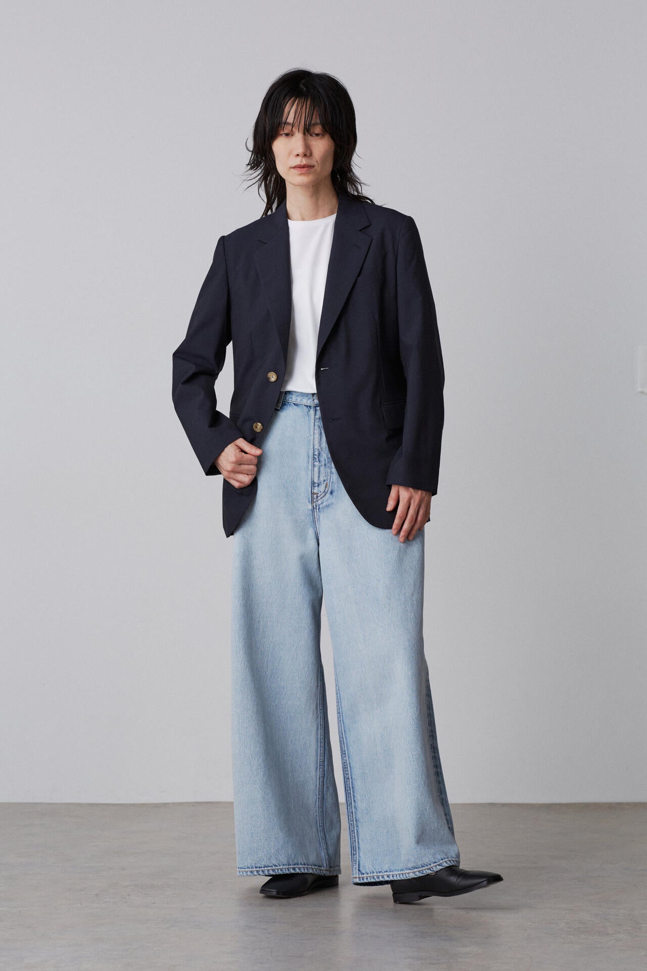 YLEVE / WOOL CHAMBRAY JACKET