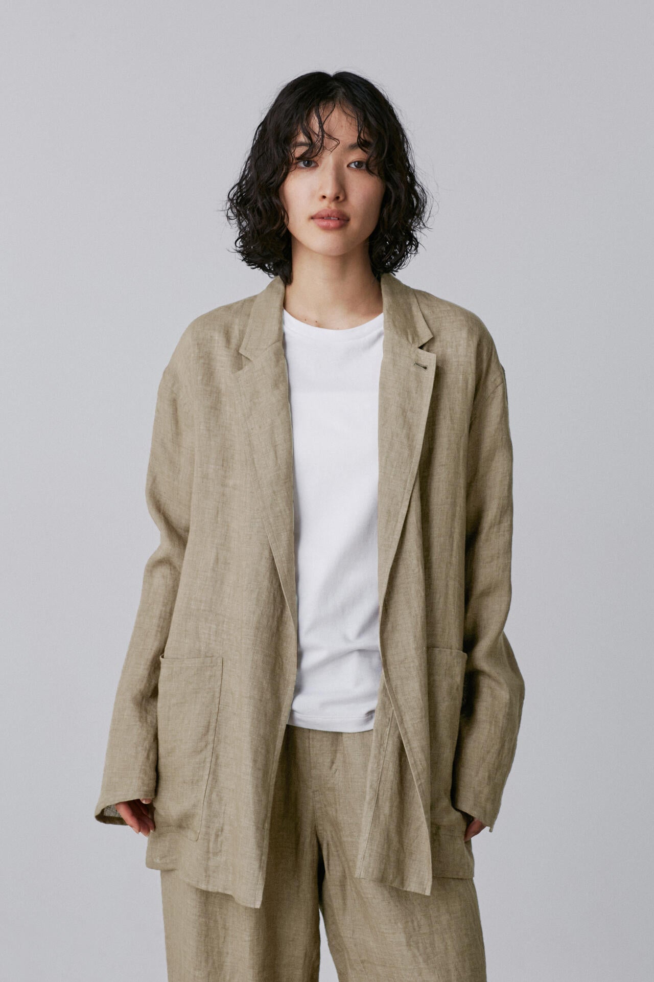 YLEVE / LINEN POPLIN JACKET
