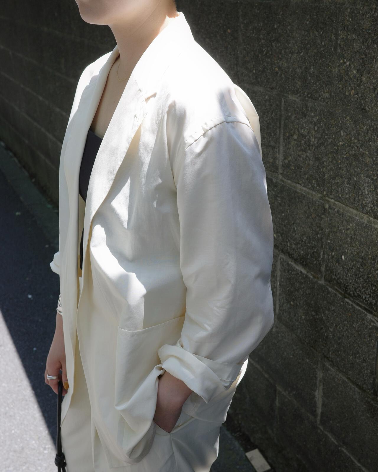 YLEVE / SILK COTTON CLOTH BIO SUEDE JACKET