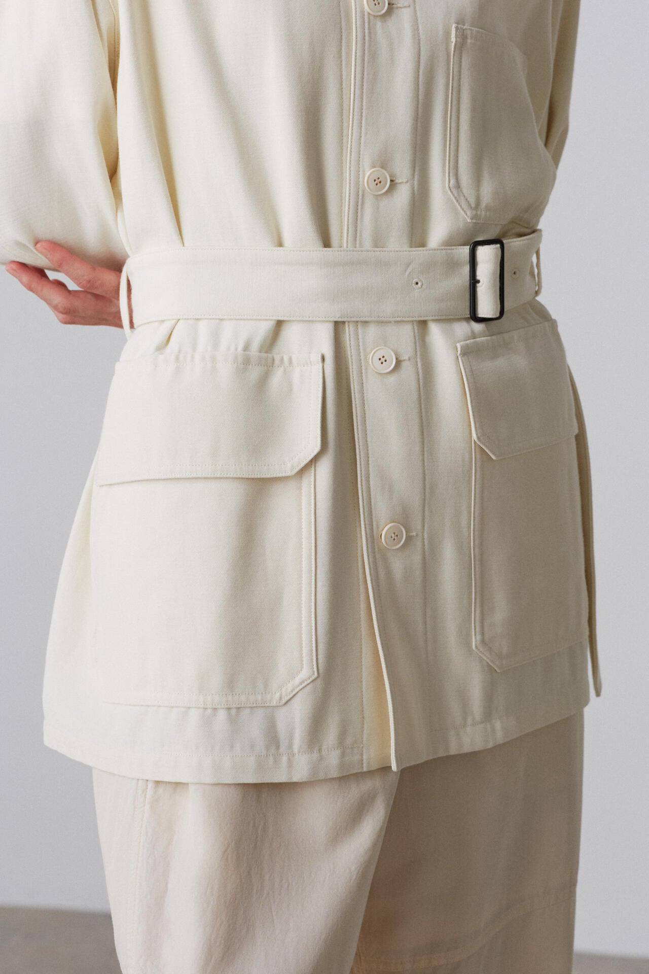 YLEVE / VISCOSE COTTON COVERALL JACKET
