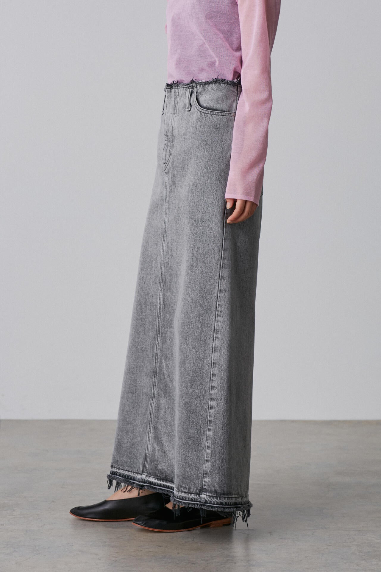 YLEVE / 13.5oz DENIM SKIRT FADE