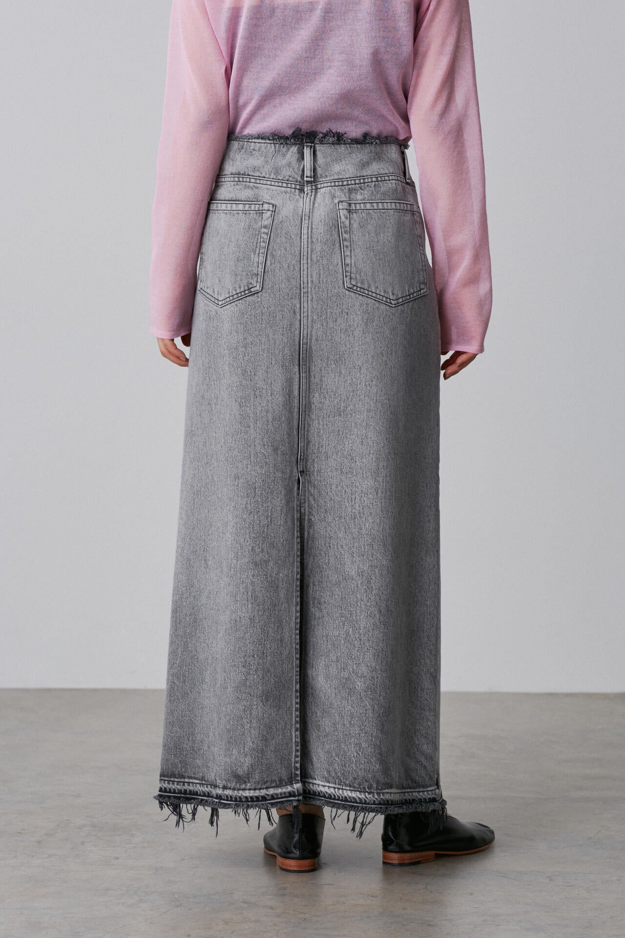 YLEVE / 13.5oz DENIM SKIRT FADE