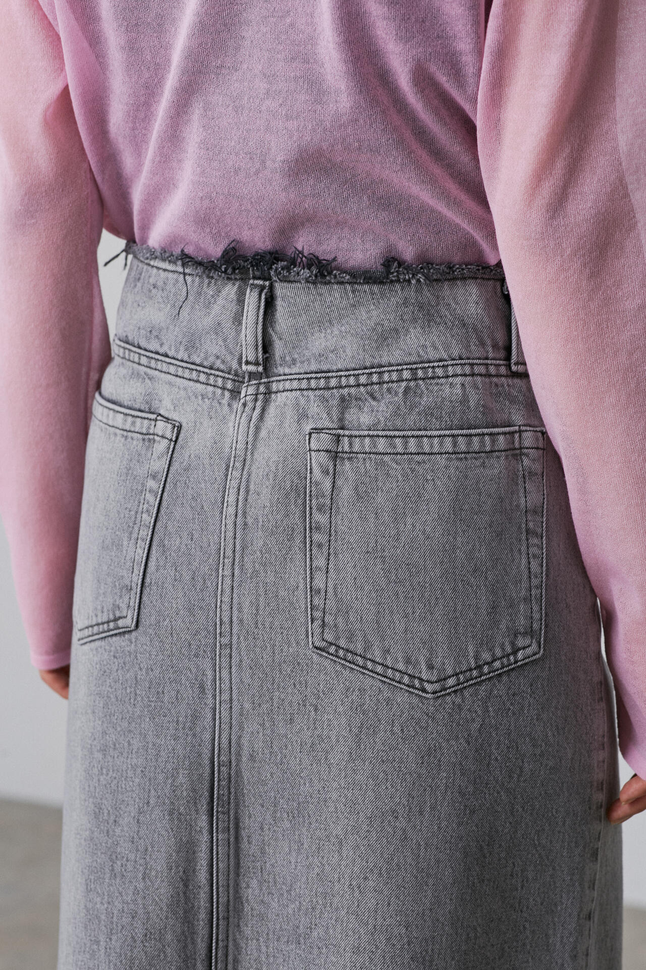 YLEVE / 13.5oz DENIM SKIRT FADE