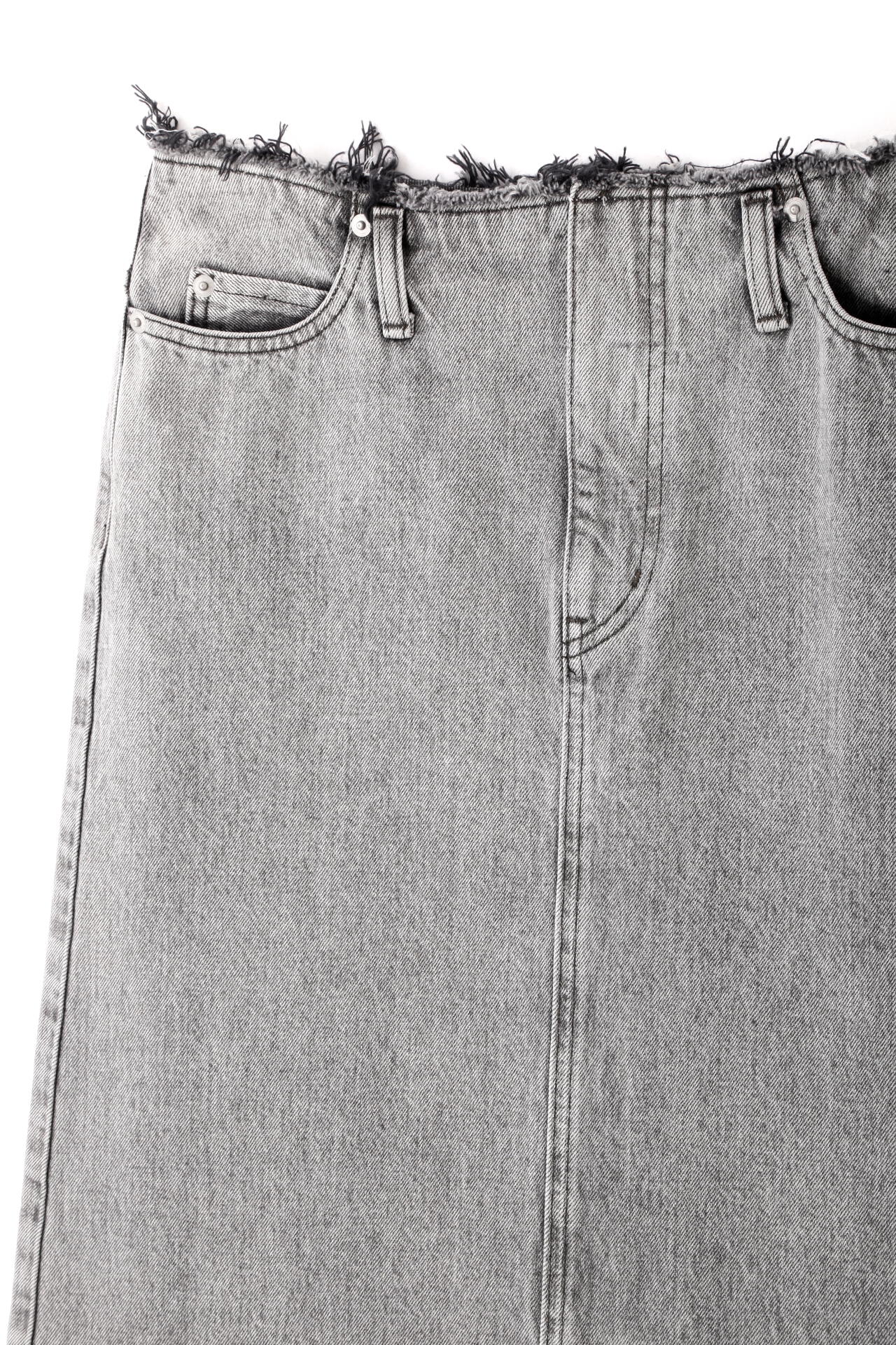 YLEVE / 13.5oz DENIM SKIRT FADE