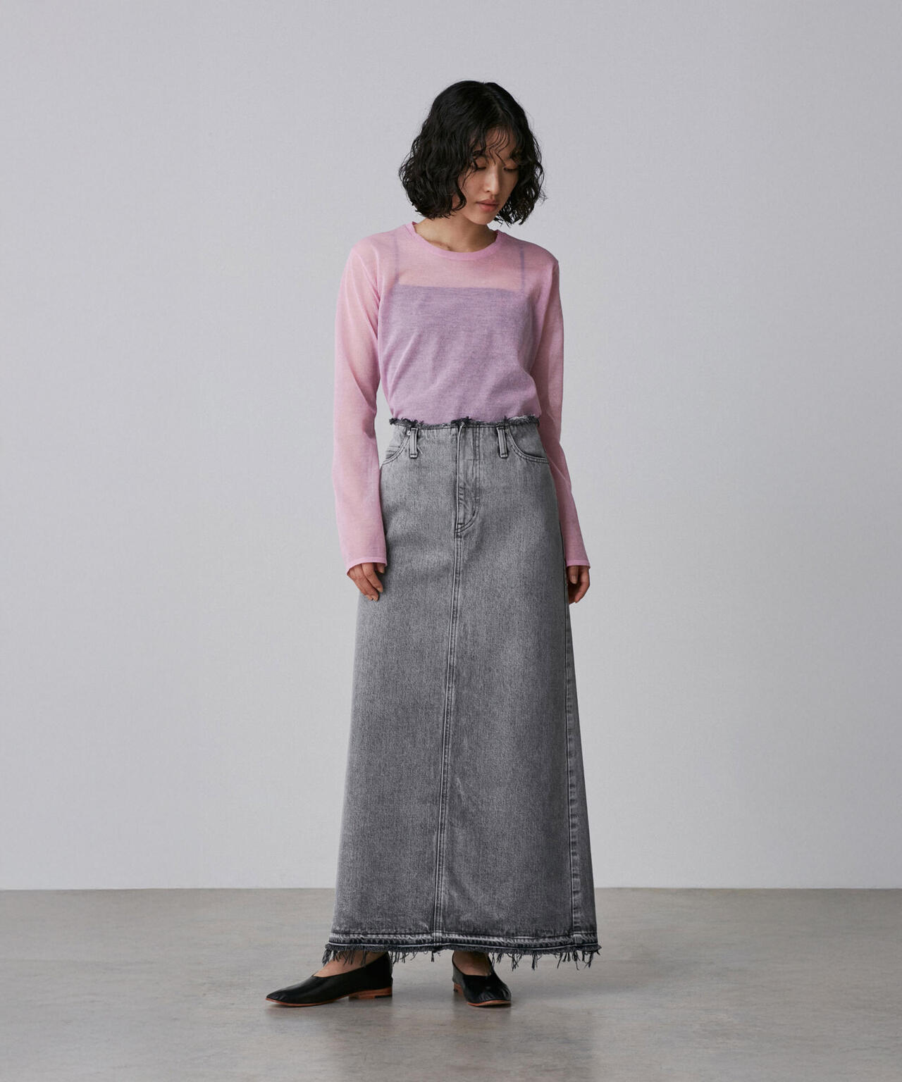 YLEVE / 13.5oz DENIM SKIRT FADE
