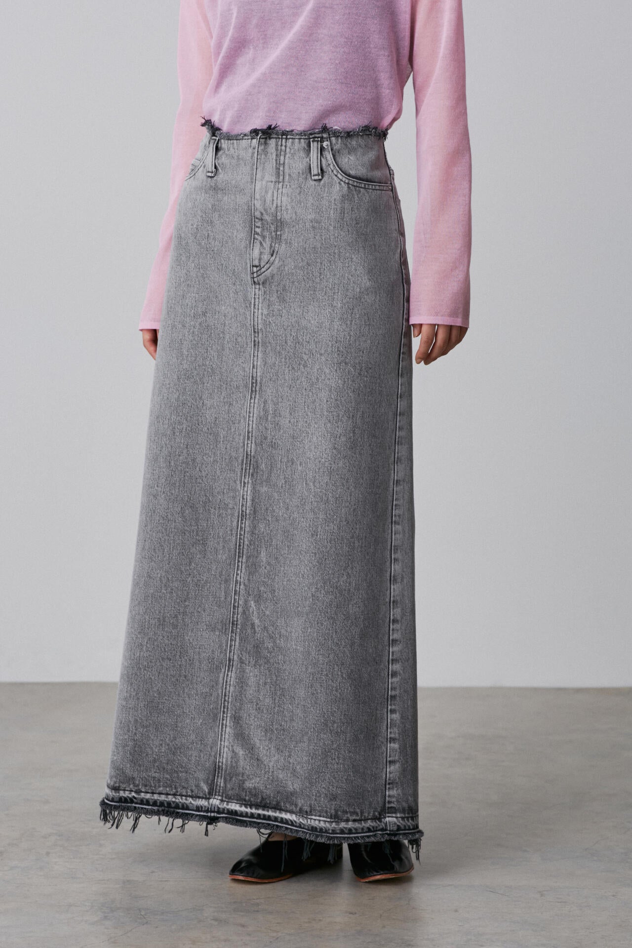 YLEVE / 13.5oz DENIM SKIRT FADE