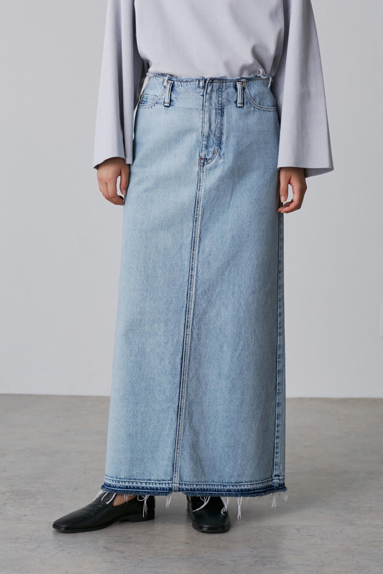 YLEVE / 13.5oz DENIM SKIRT FADE