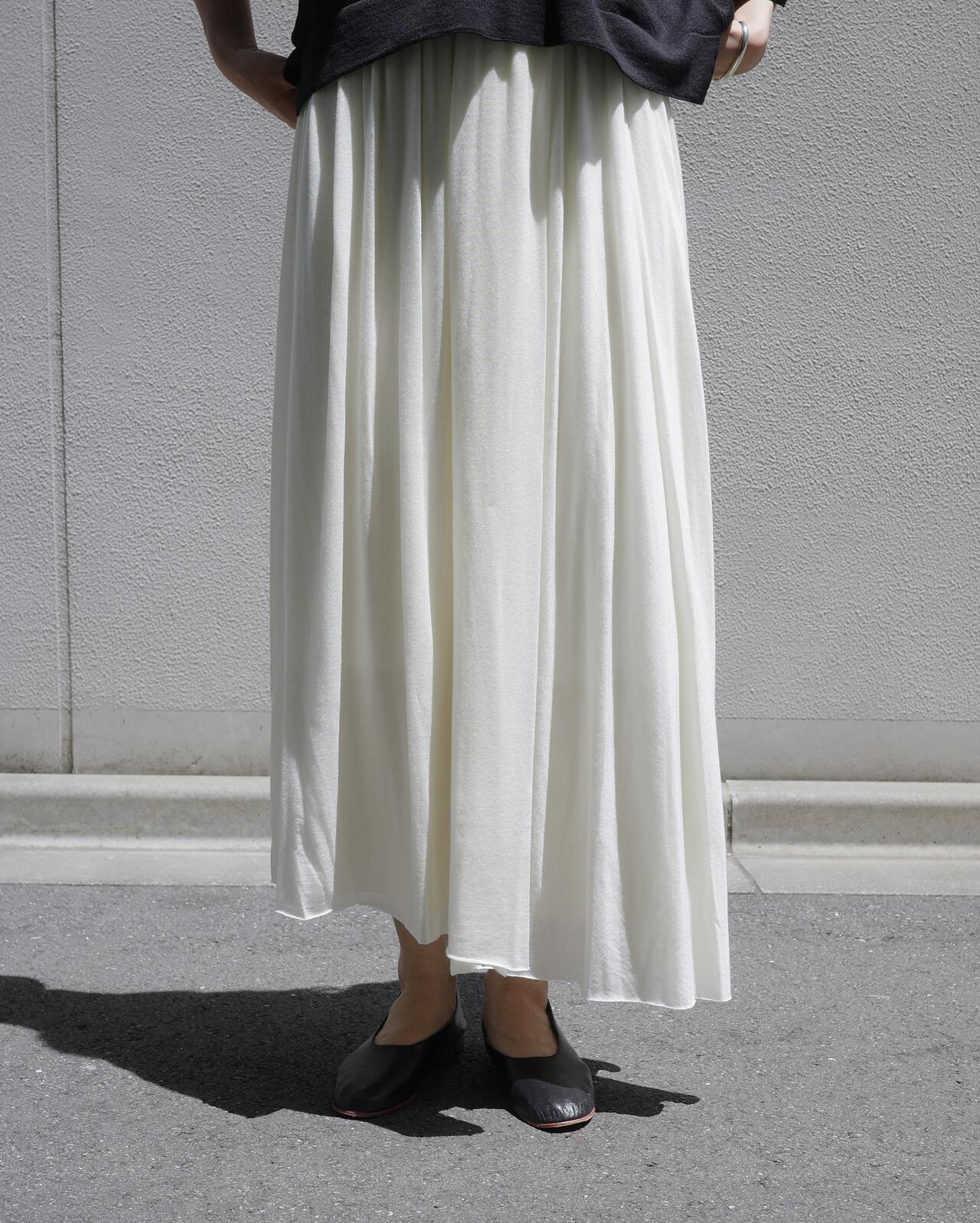 YLEVE / CASHMERE SILK SHEER JERSEY SKIRT