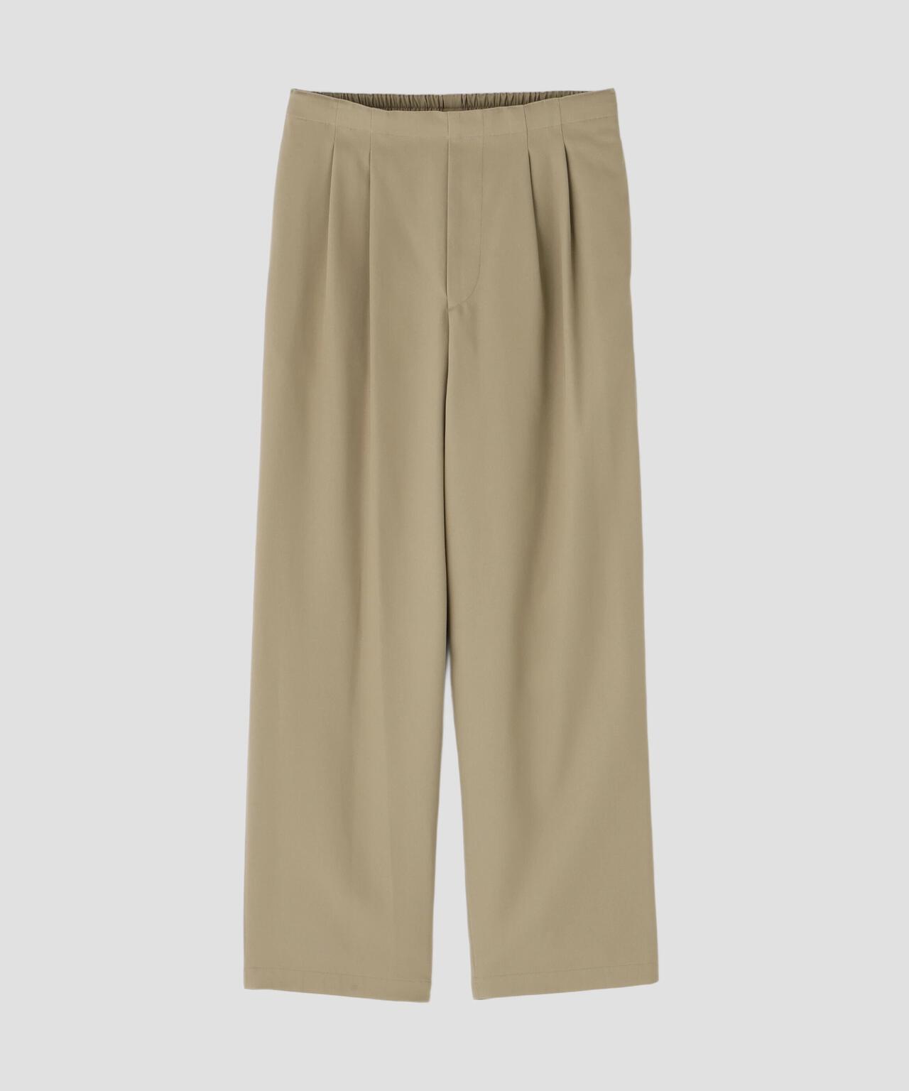 YLEVE / HIGH TWISTED COTTON GABA EASY TROUSERS