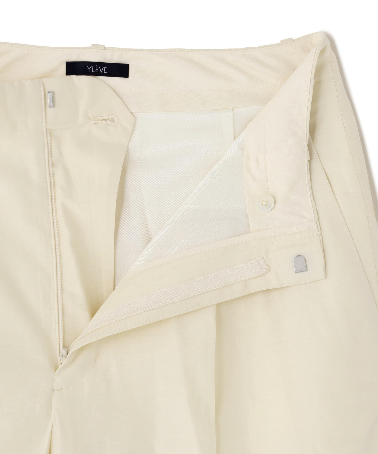 YLEVE / SILK COTTON CLOTH BIO SUEDE TROUSERS