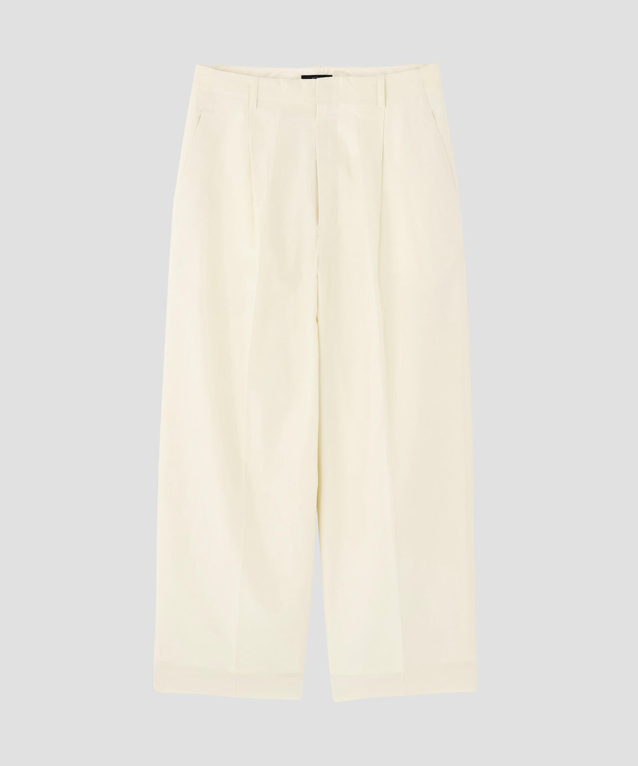 YLEVE / SILK COTTON CLOTH BIO SUEDE TROUSERS