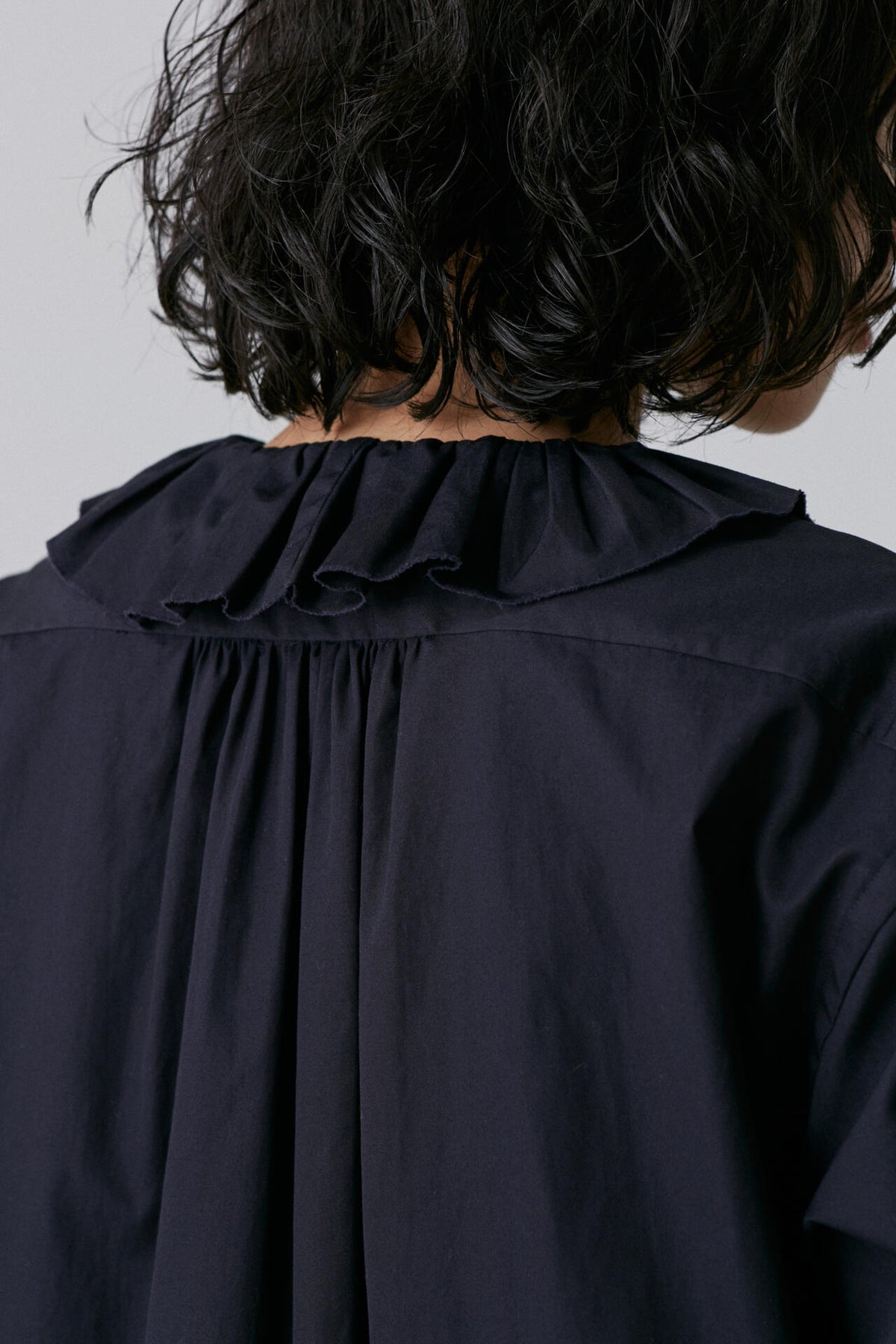 YLEVE / BOURRIENNE COTTON TYPEWRITER RUFFLE BLOUSE