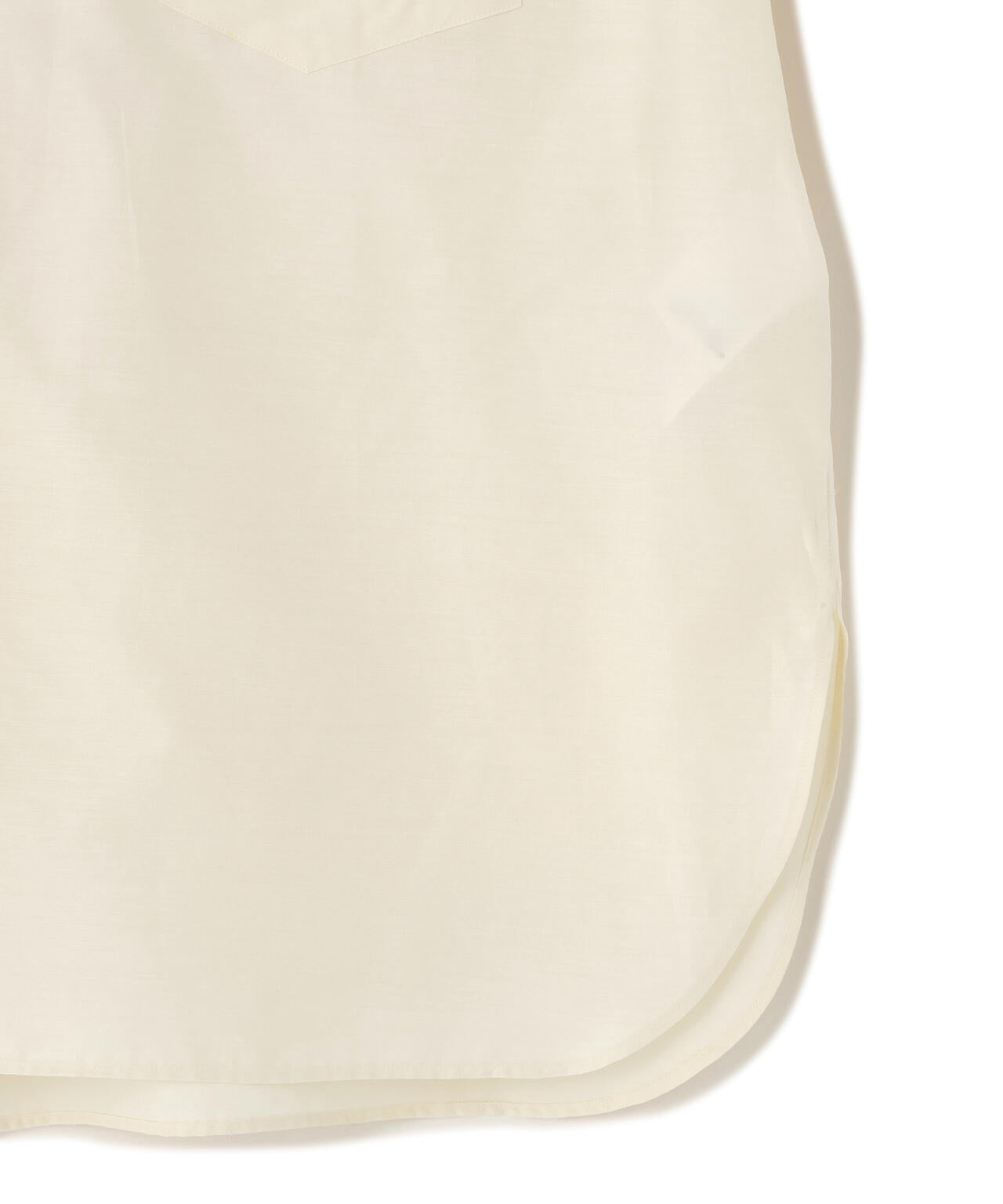 YLEVE / SILK COTTON CLOTH BIO SUEDE SHIRT