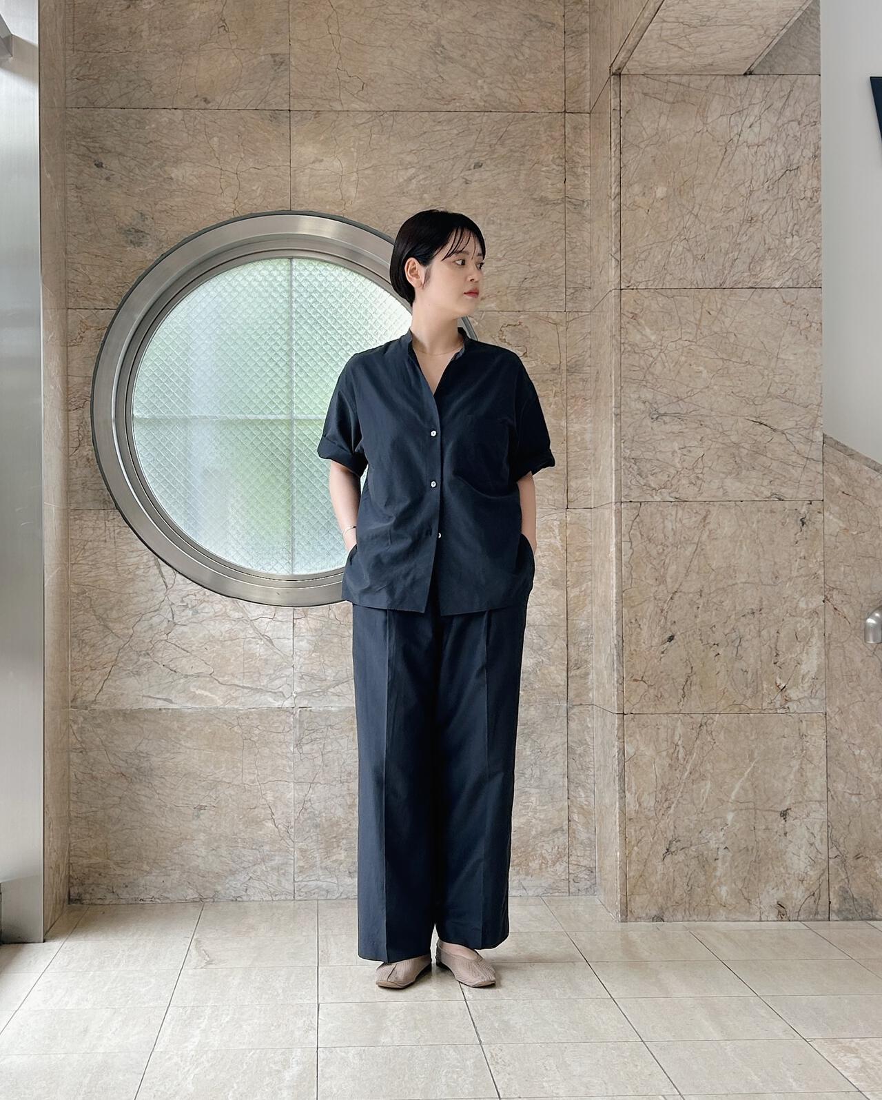 YLEVE / SILK COTTON CLOTH BIO SUEDE SHIRT