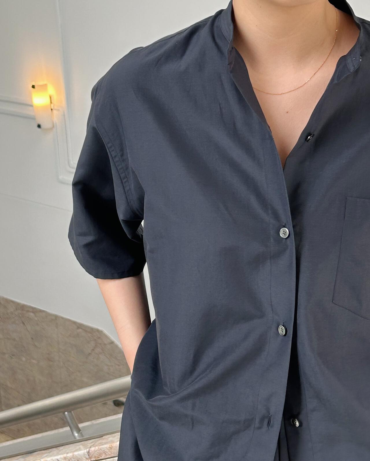 YLEVE / SILK COTTON CLOTH BIO SUEDE SHIRT