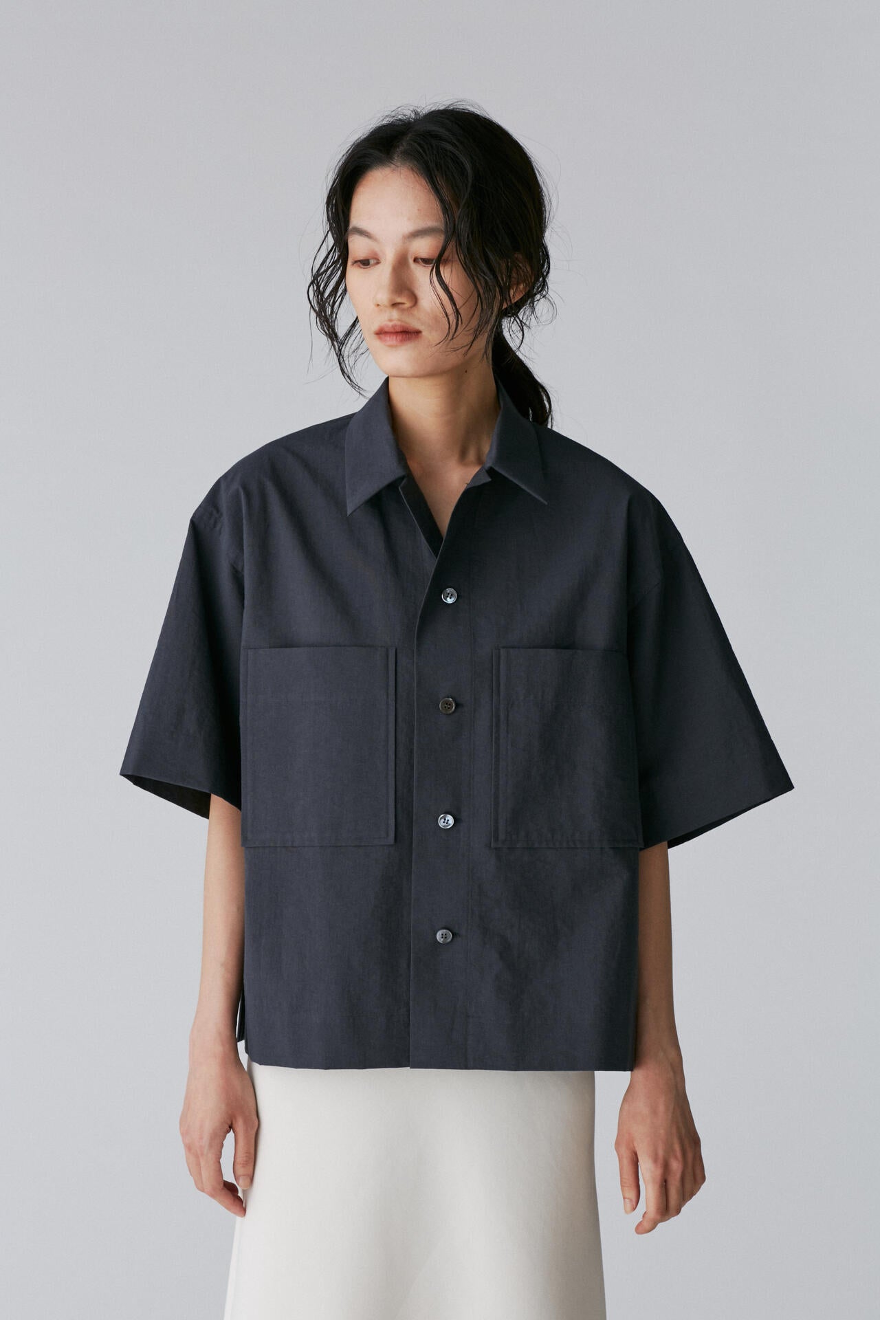 YLEVE / COTTON NYLON WASHER SHIRT