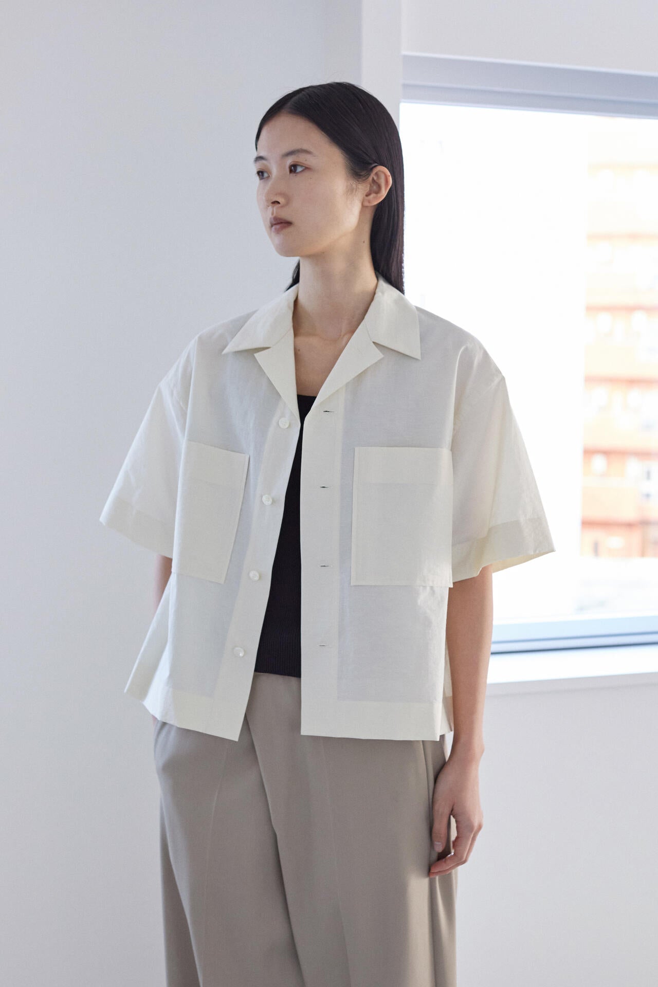 YLEVE / COTTON NYLON WASHER SHIRT
