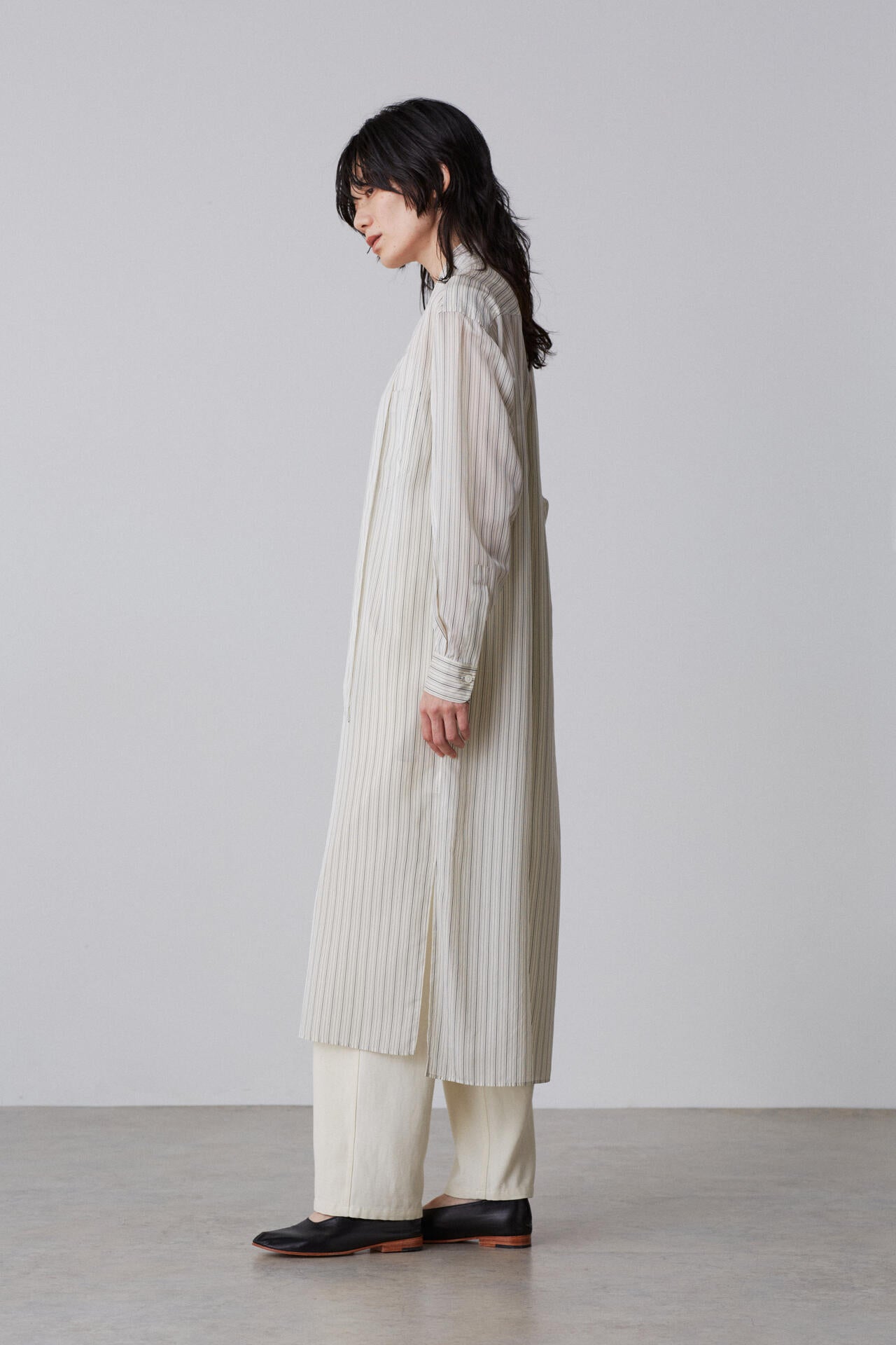 YLEVE / ACETATE CUPRA STRIPE ONE PIECE