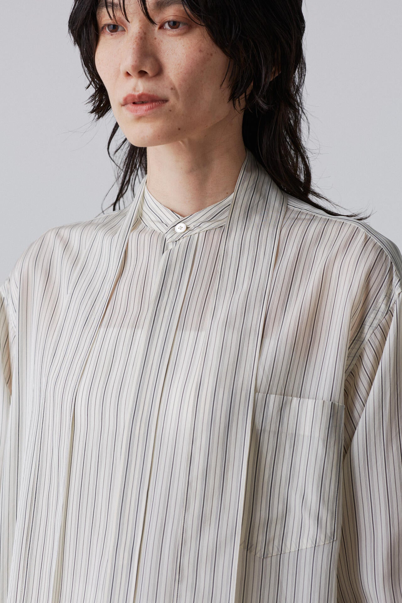 YLEVE / ACETATE CUPRA STRIPE ONE PIECE