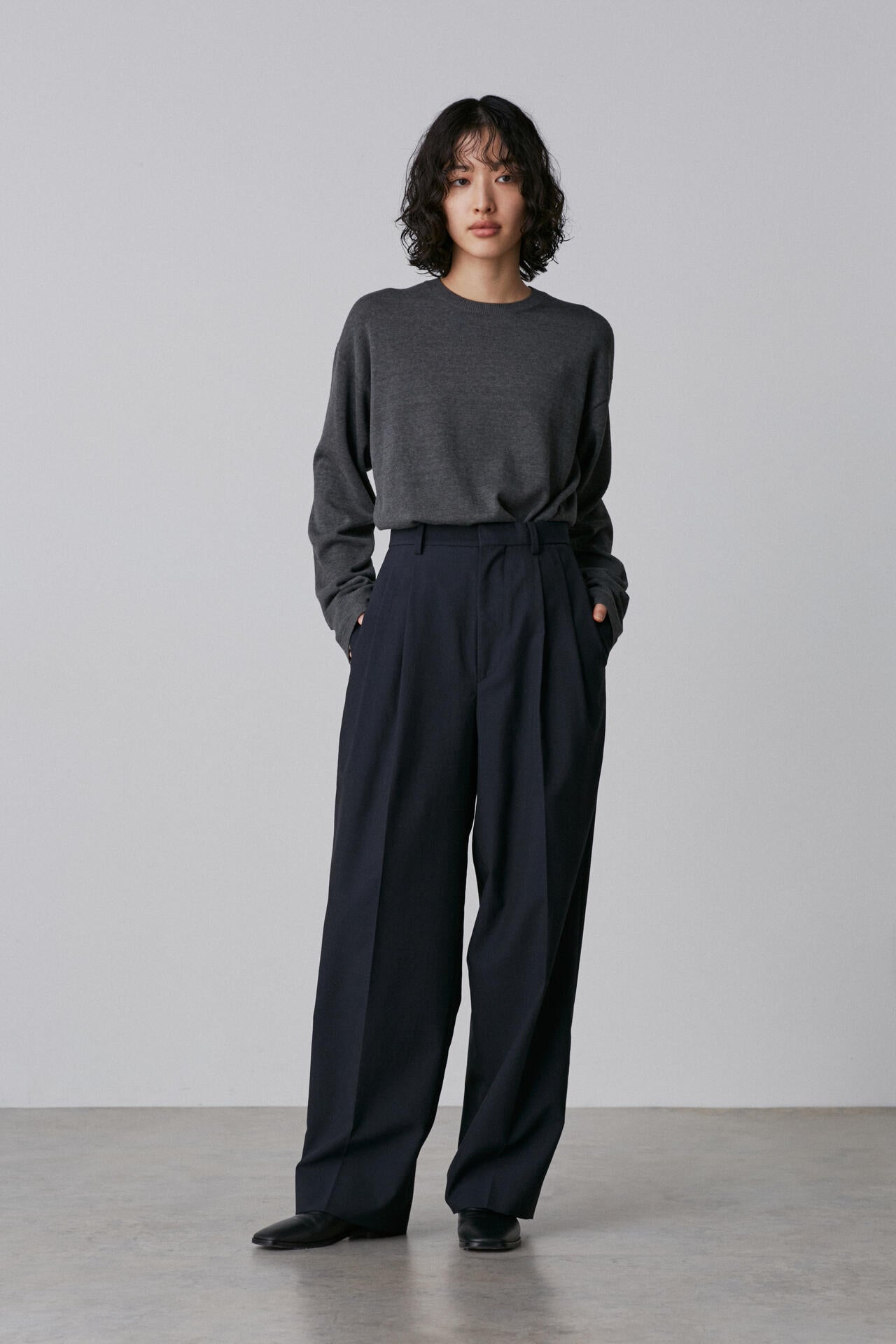 YLEVE / GAS SINGEING COTTON KNIT PULL OVER