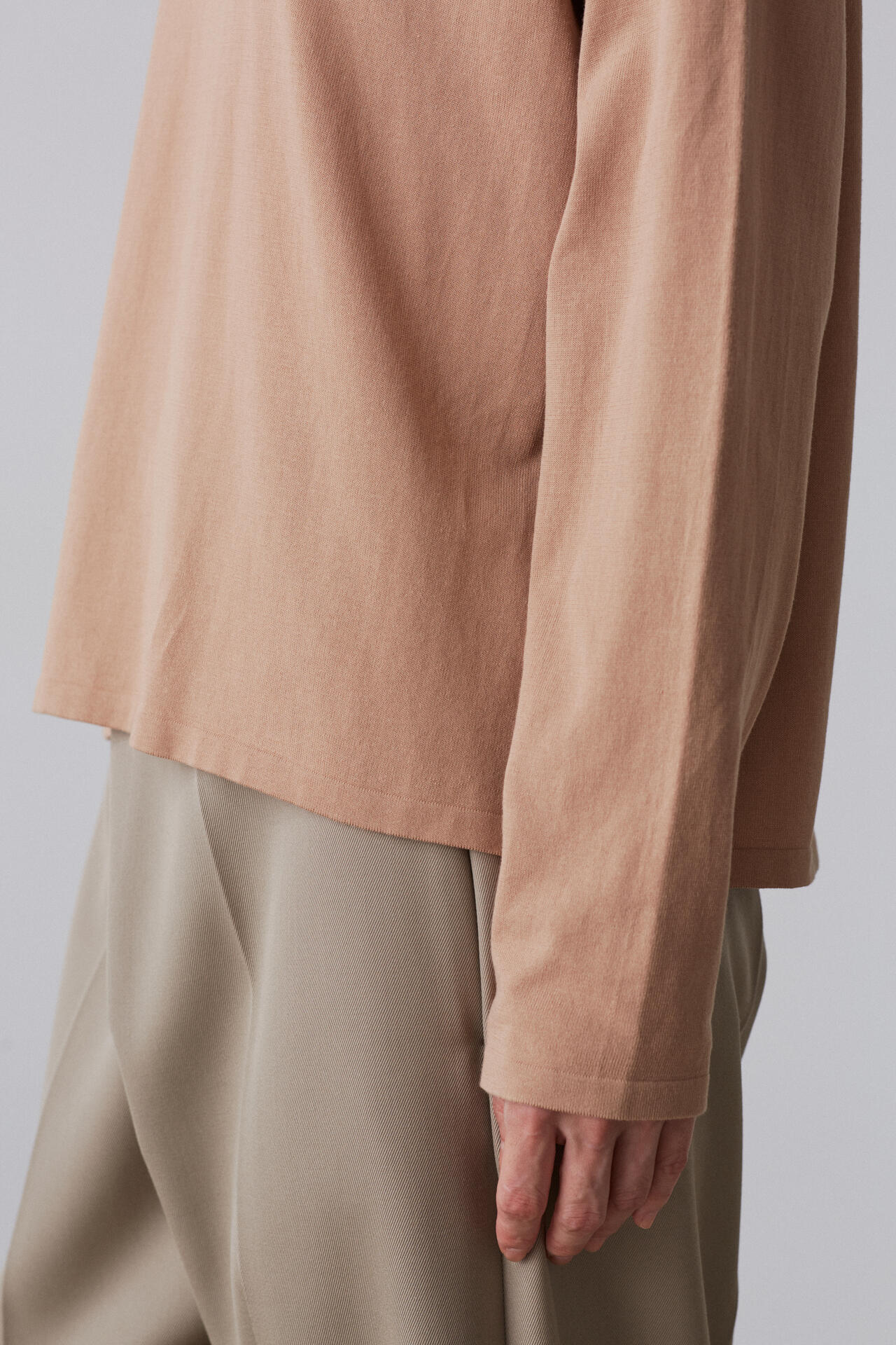 YLEVE / GAS SINGEING COTTON KNIT PULL OVER